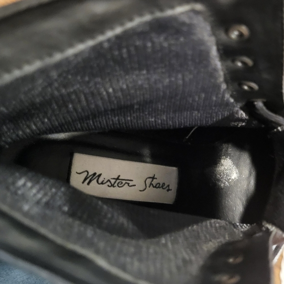 Mister Shoes Marco Black Leather Lace Up Steampunk Style Boots Size 9 - Picture 8 of 9